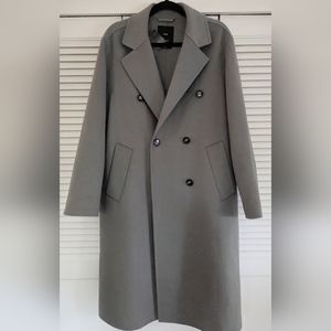 Wool blend oversized muted sage Mango coat size M.